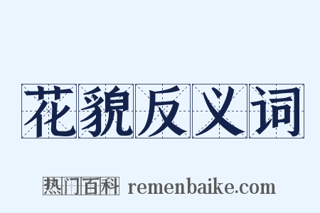 花貌反义词是什么意思的图片